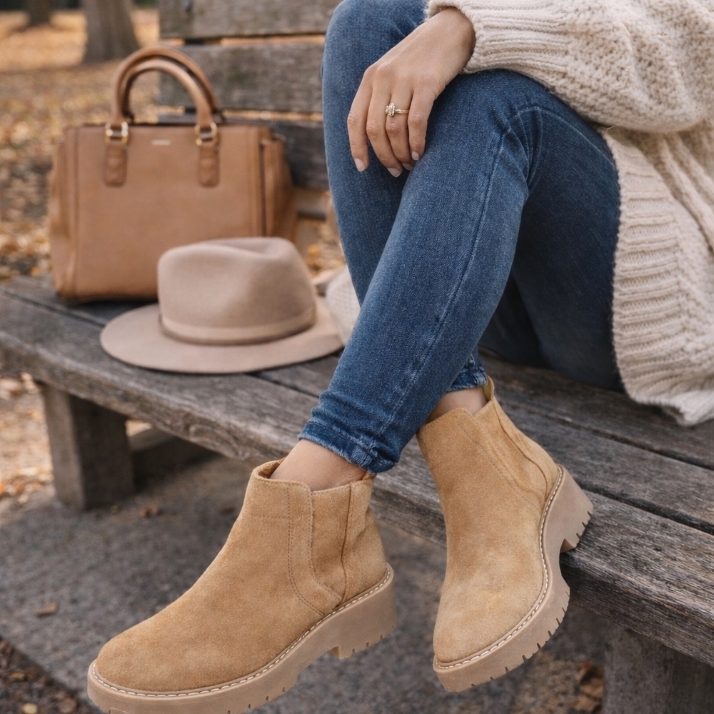 Cliffs by white mountain Suede Like Slip  On Boots sz 6.5
